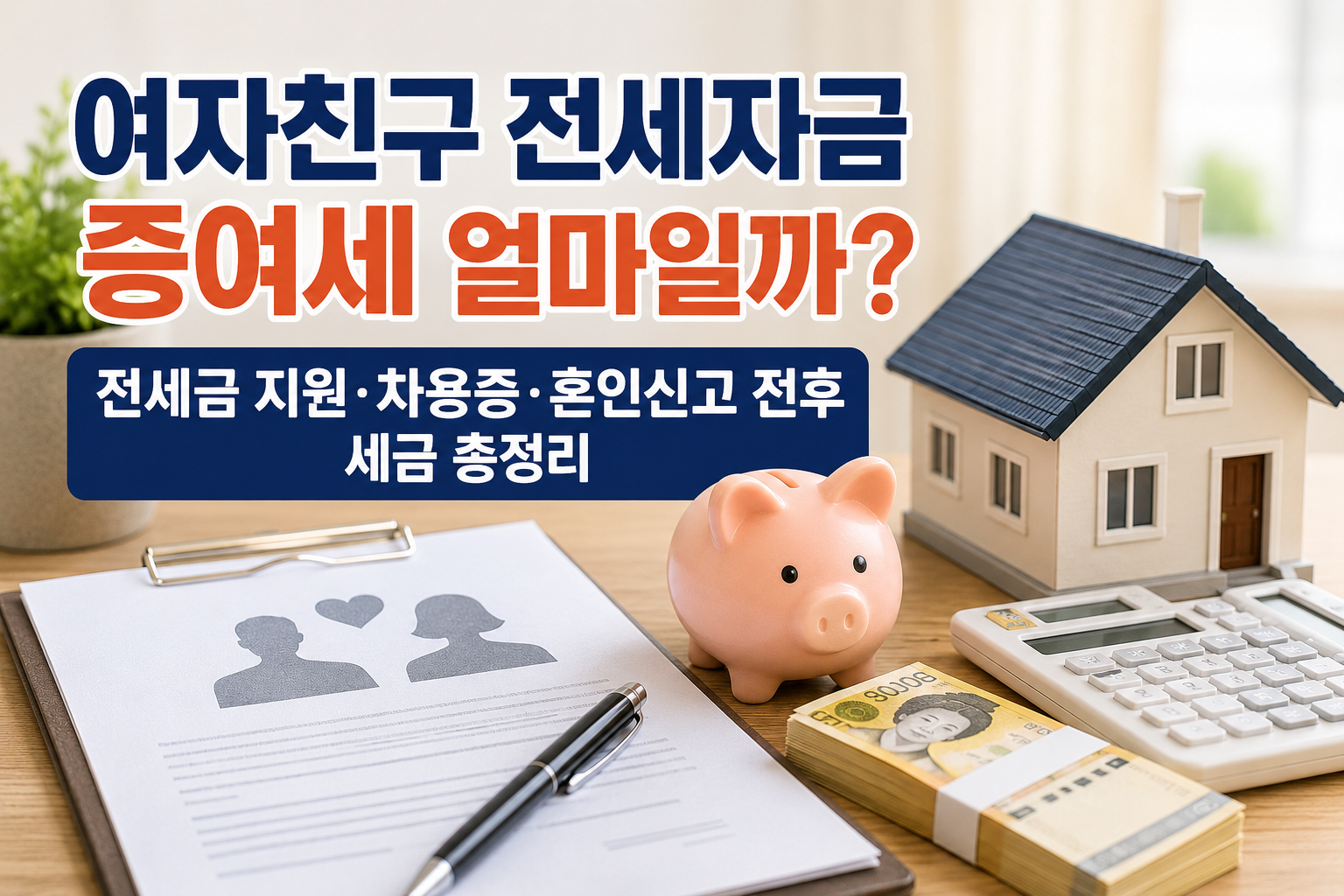 여자친구 전세자금 증여세 얼마일까? 전세금 지원&middot;차용증&middot;혼인신고 전후 세금 총정리 관련 사진