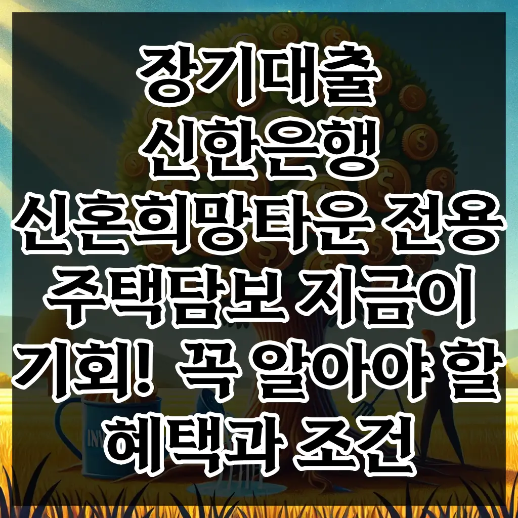 장기대출 신한은행 신혼희망타운 전용 주택담보