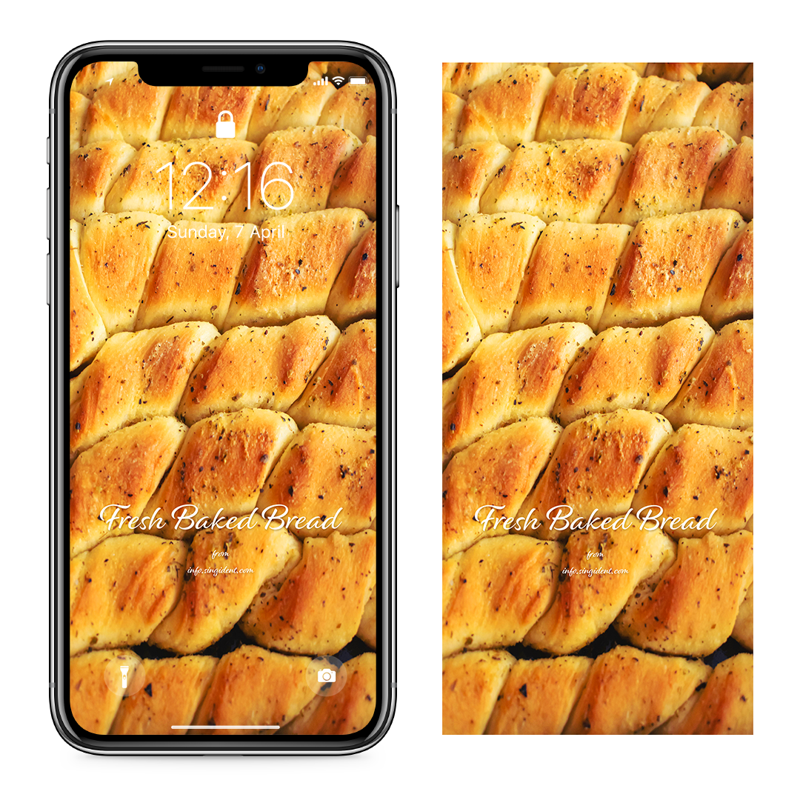 10 빵 위에 시즈닝 C - Fresh Baked Bread 갈색배경화면