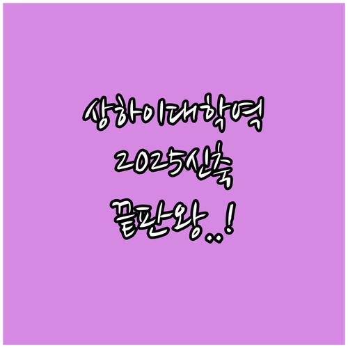 상하이 대학역 1분 거리 호텔과 20..