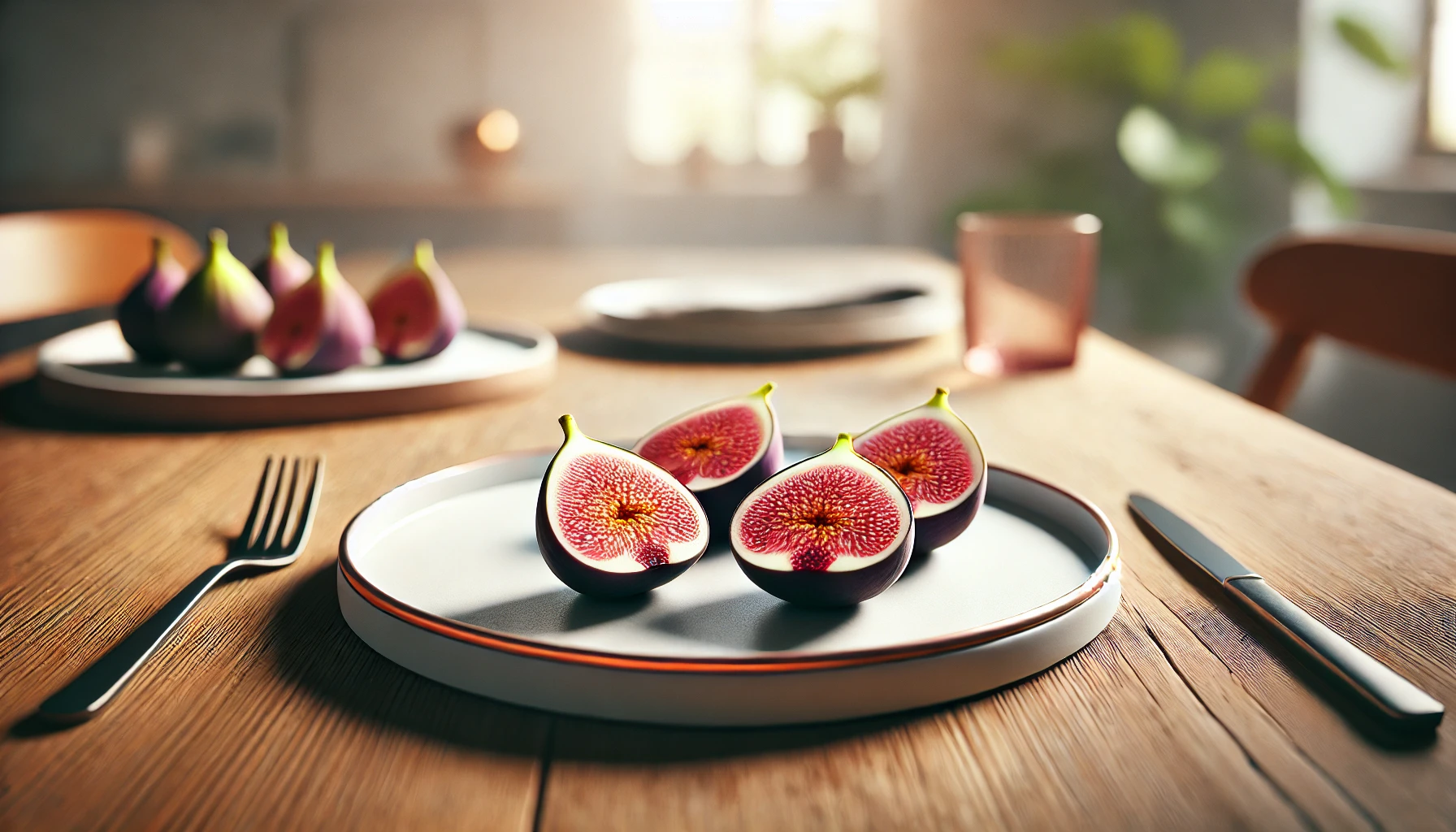 무화과 섭취하기 위해 플레이팅 한 사진