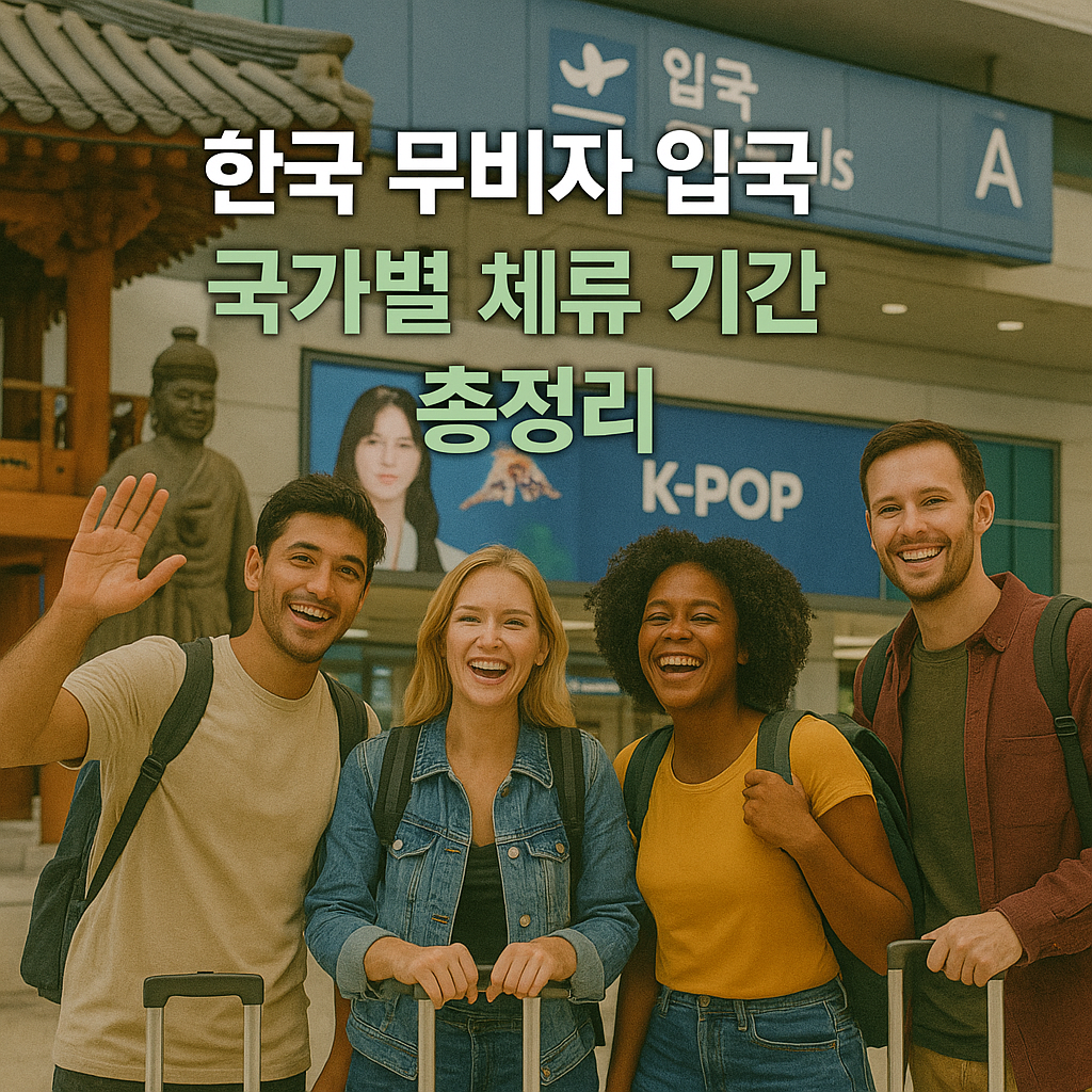 한국 무비자 입국 국가별 체류 기간