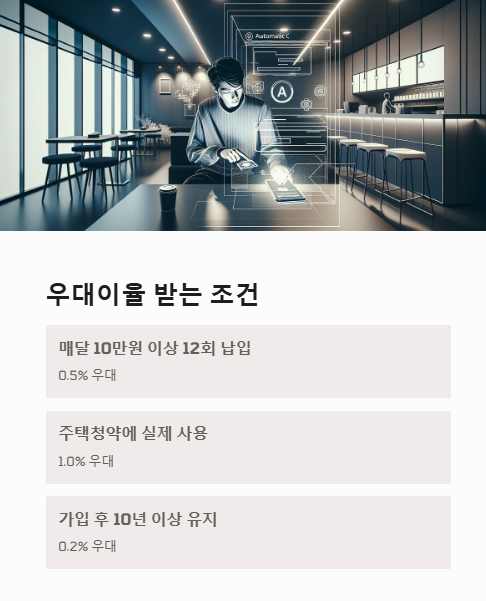 우대이율 받는 조건
