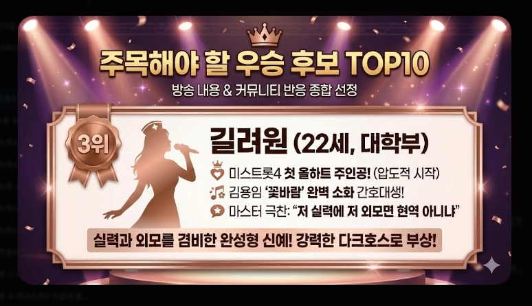 미스트롯4 본선 진출자 53팀 명단 [2026년 완결판] 부서별 정리 및 우승 후보 TOP10