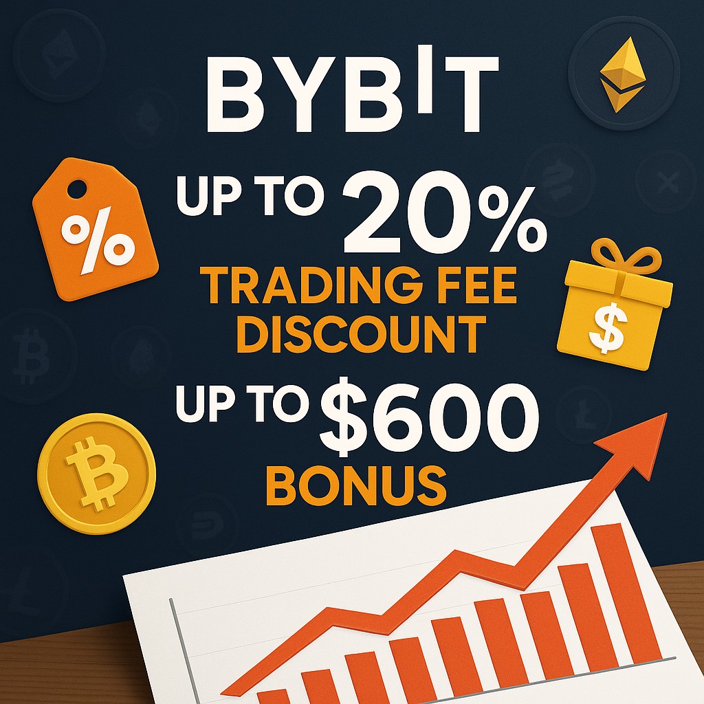 바이비트 거래소 최대 수수료 할인과 최대 600달러 보너스 혜택 받기!