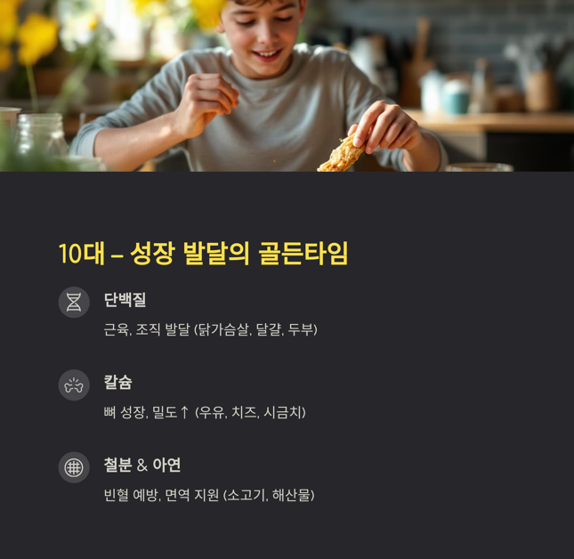 10대 성장 발달의 골든타임