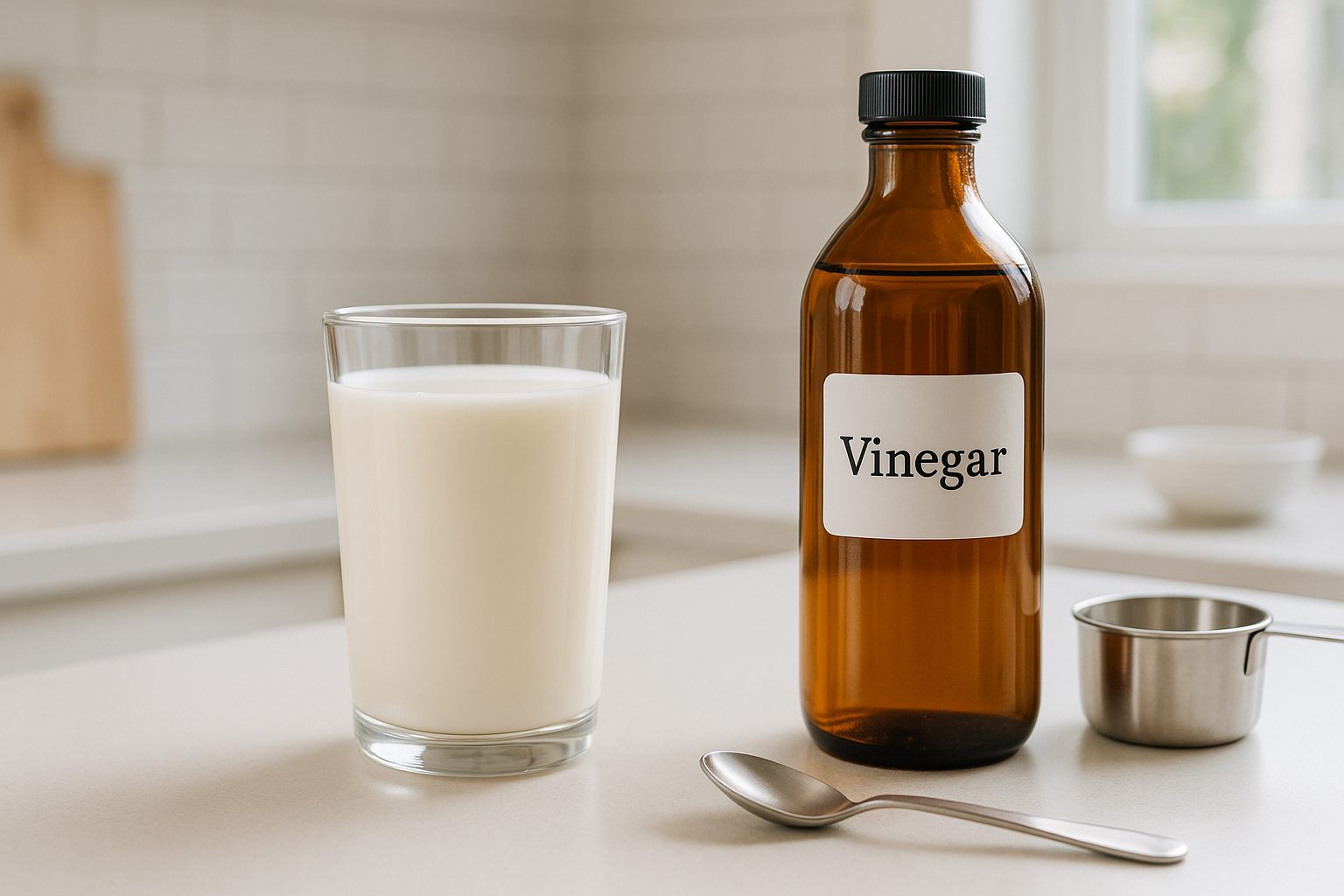 우유와 식초의 조합