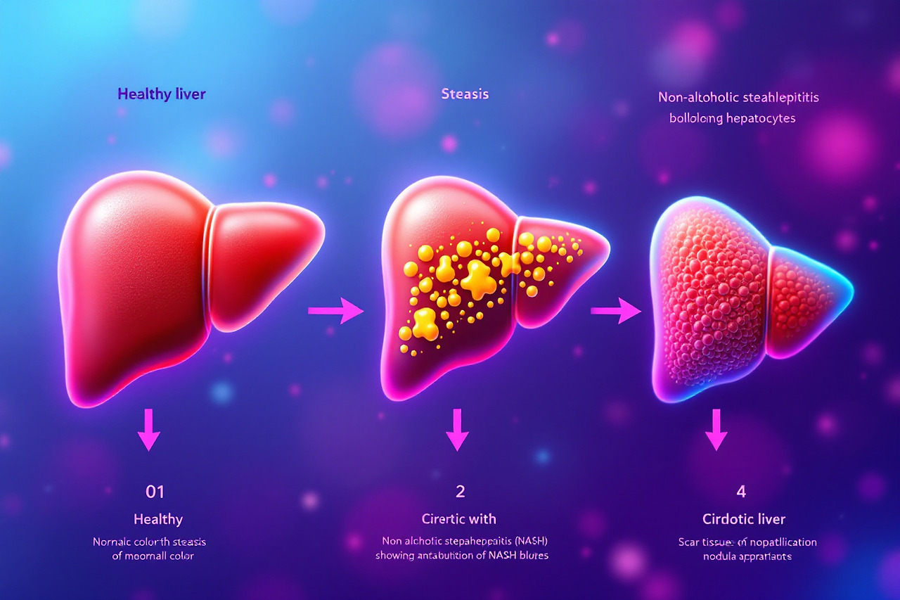 간이 지방으로 인해 변해가는 과정