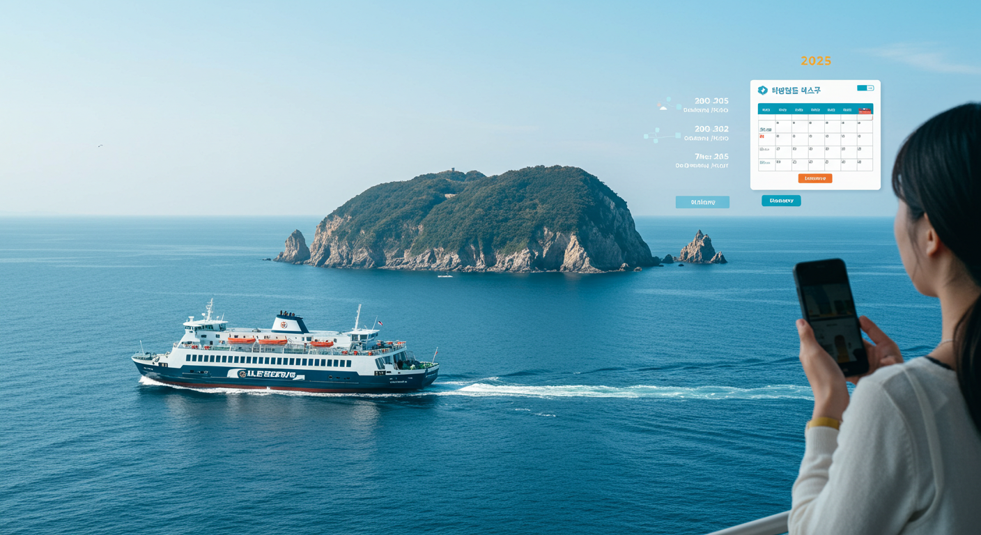 2025년 울릉도 배편 시간표 및 예약 방법은