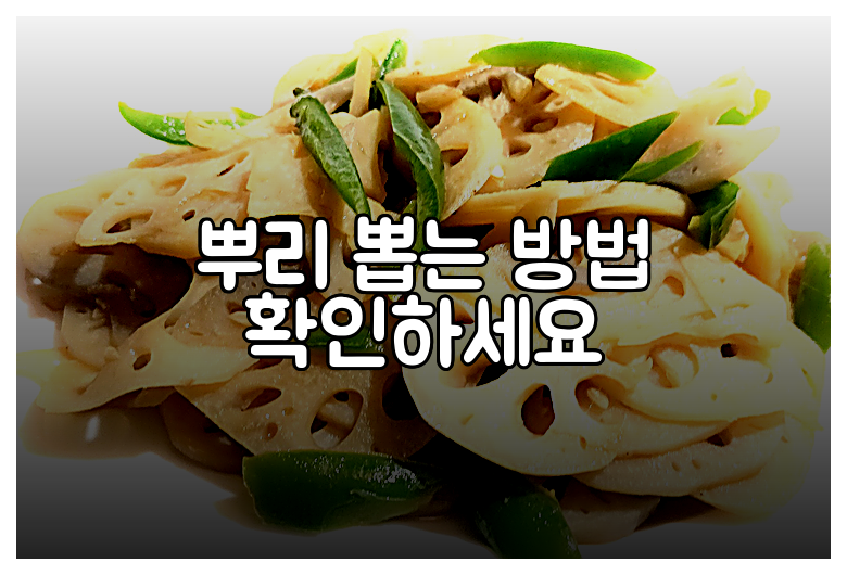 뿌리 뽑는 방법 확인하세요