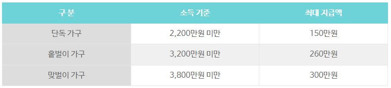 정부 지원 자금 종류