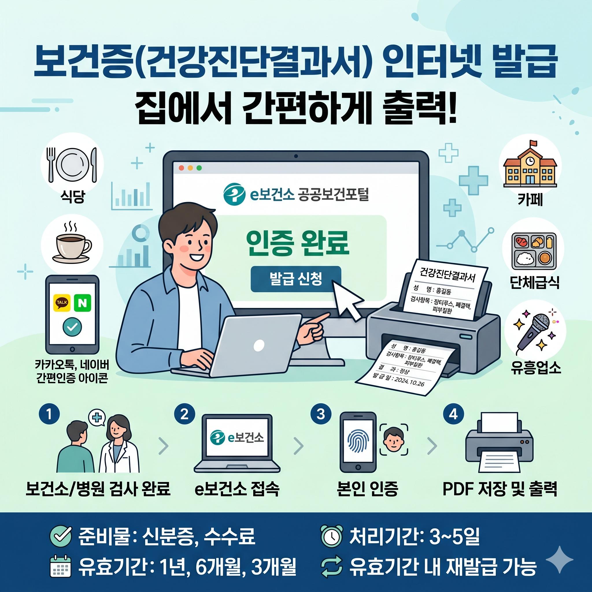 보건증 인터넷 발급 방법 및 재발급 절차 완벽 정리 (정부24&middot;e보건소)