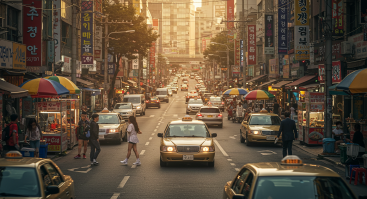 더운 여름의 거리