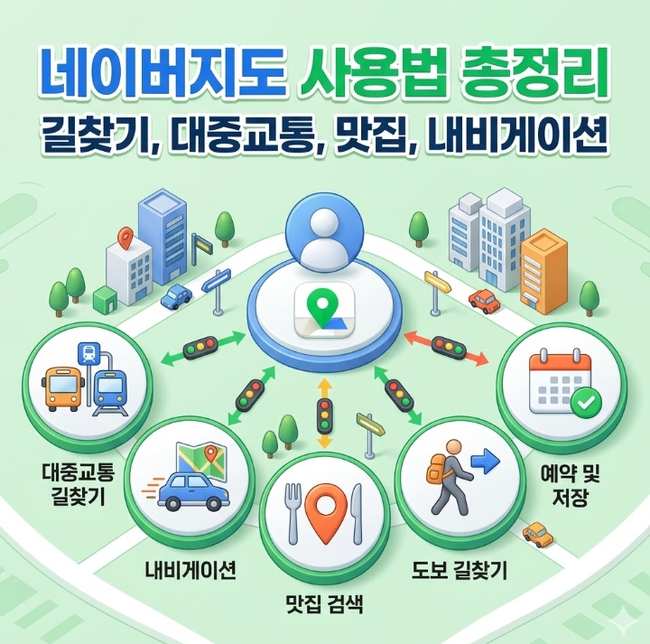 네이버지도 앱 다운로드 설치 및 이용방법