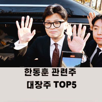 한동훈 관련주 주식 TOP5