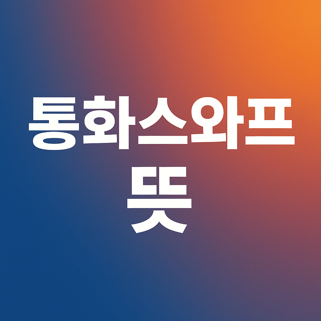 통화스와프 뜻
