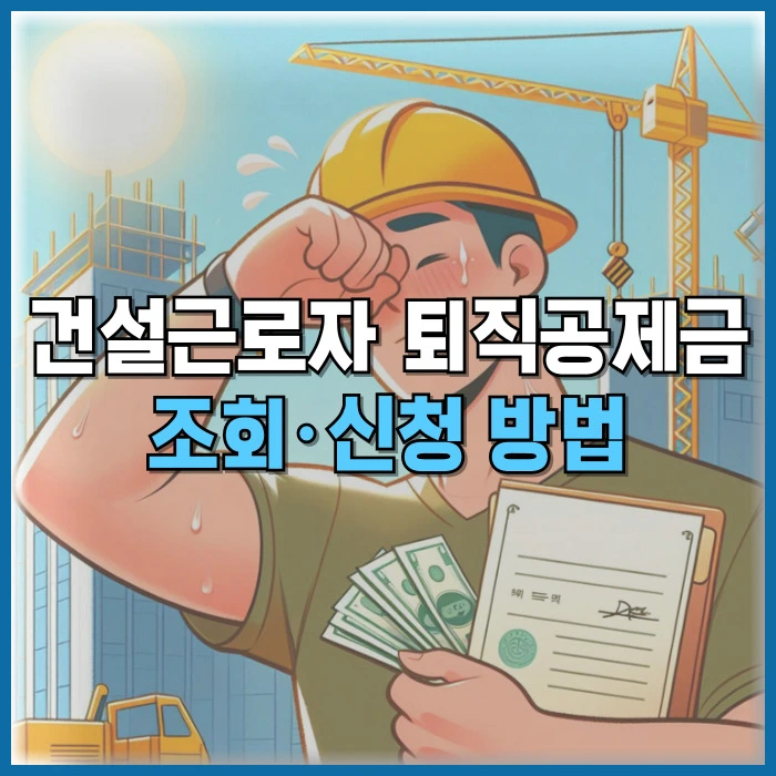 건설근로자 퇴직공제금 조회 방법