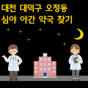 대전 오정동 심야 야간 약국 찾기