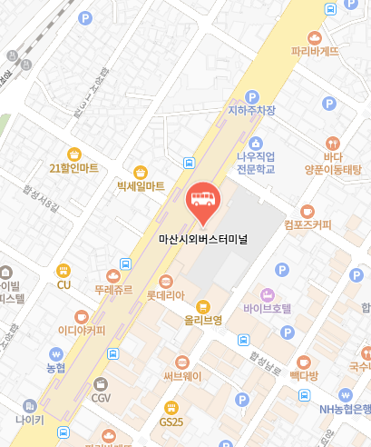 마산시외버스터미널 위치-지도