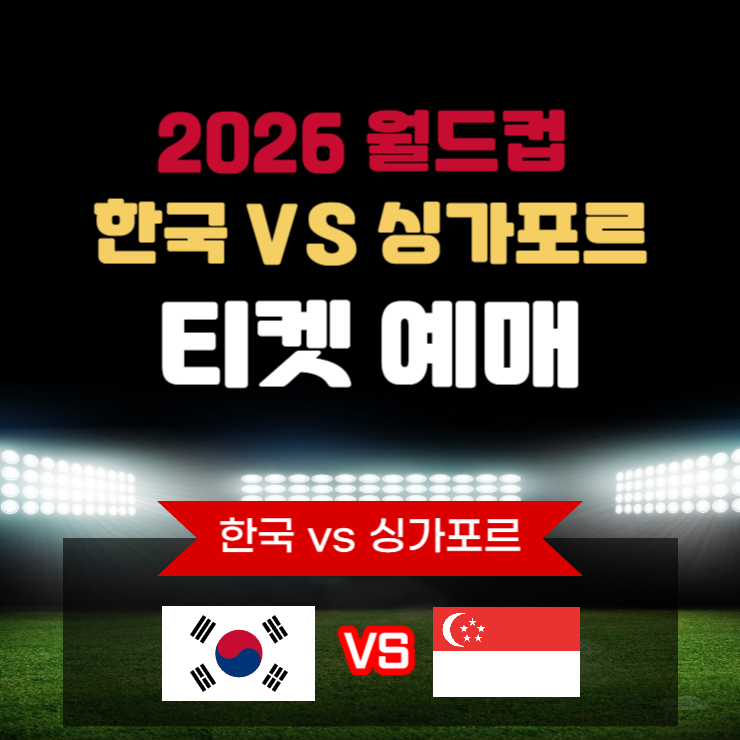 대한민국 싱가포르 축구 티켓
