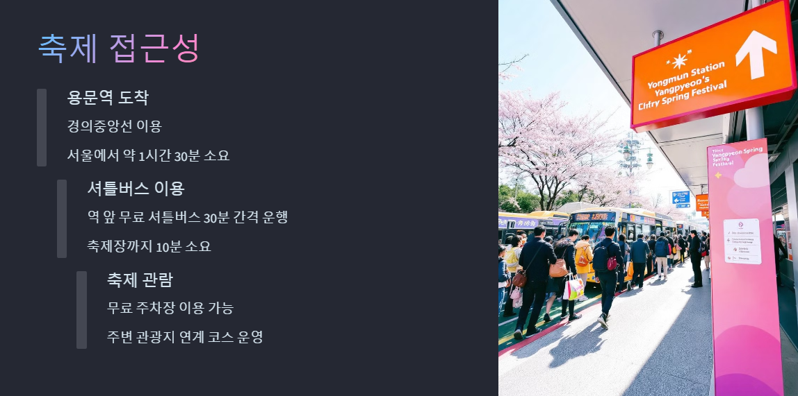 양평모두봄날 축제 꿀팁 총정리