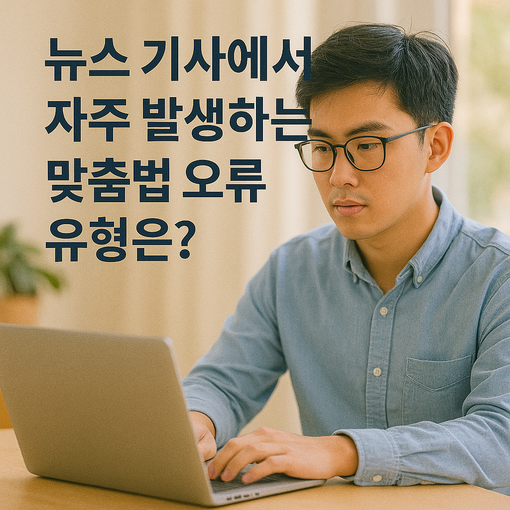 뉴스 기사에서 자주 발생하는 맞춤법 오류 유형은?