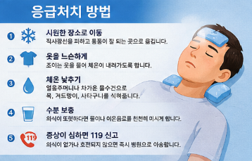 응급처치 방법은 이렇게 진행합니다