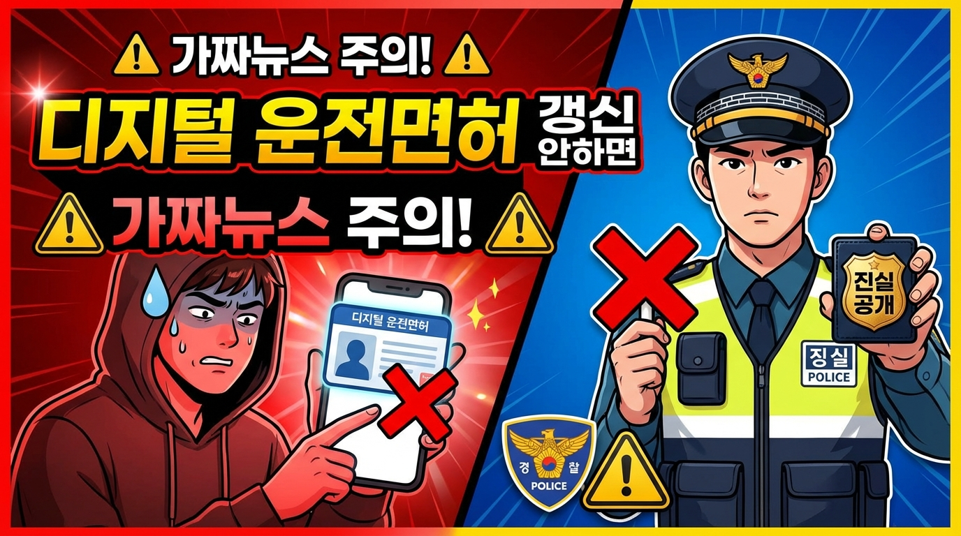 디지털 운전면허증 갱신 안 하면 과태료? 경찰청이 밝힌 진실