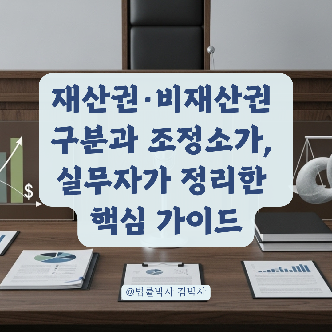 재산권&middot;비재산권 청구 차이부터 조정소가 산정까지 한 번에 정리.