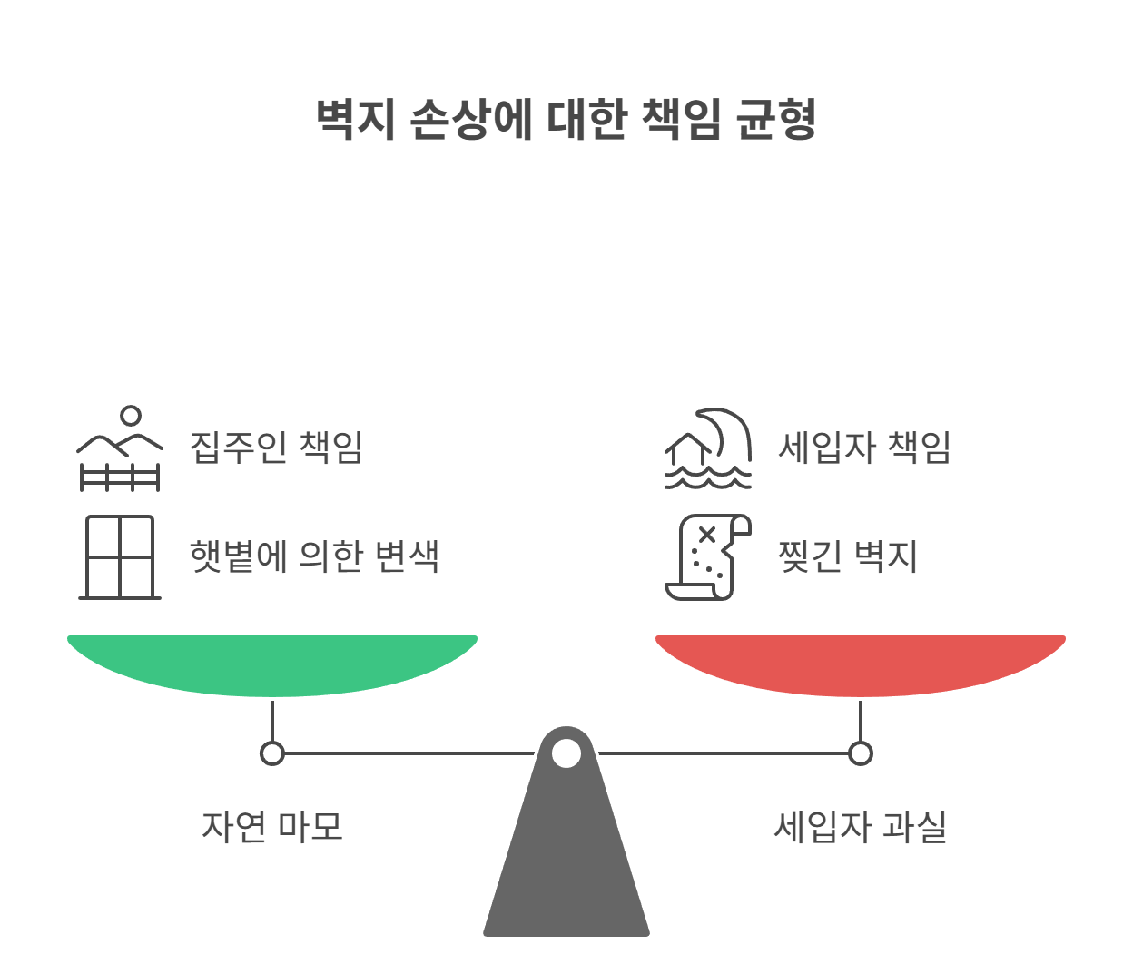 퇴거 시 배상 기준은 어떻게 나뉘나요?