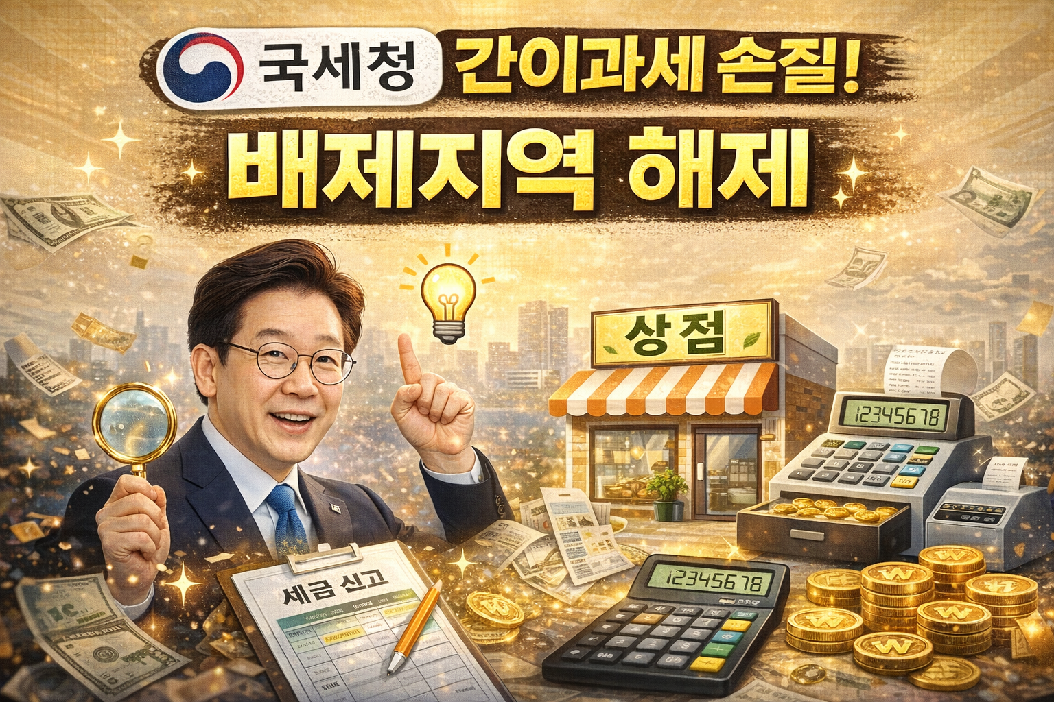 국세청 간이과세 손질! 배제지역 해제, 영세사업자 세금 혜택 확대 총정리