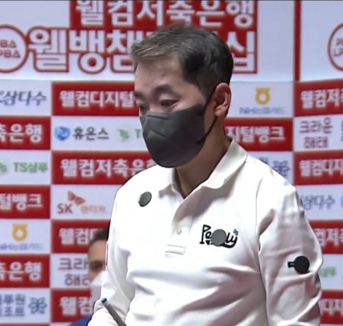 웰뱅 PBA 챔피언십 128강전에서 상위시드를 받은 사파타 선수를 꺽은 성상은 당구 선수