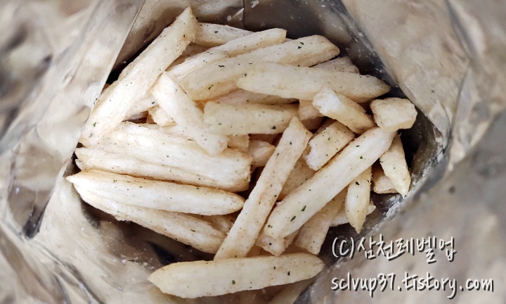 개봉 후 과자 모습