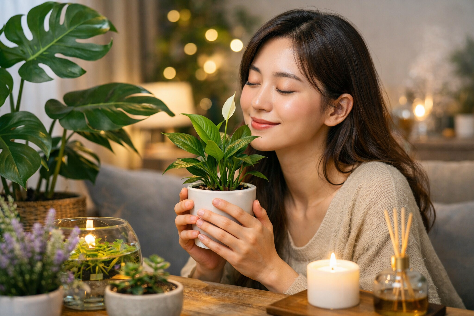 식물과 불안 완화