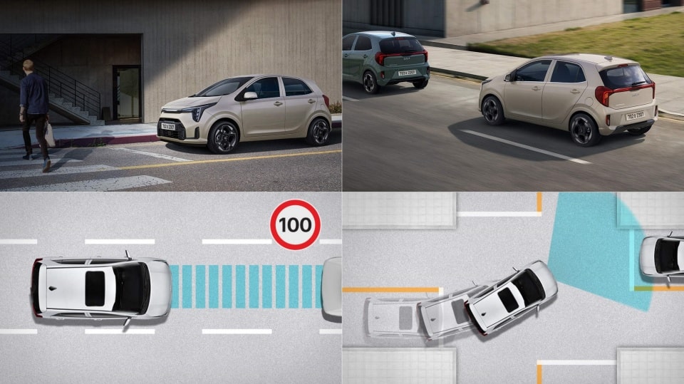 더 뉴 모닝의 주요 안전 사양을 모았습니다(출처 : 기아).