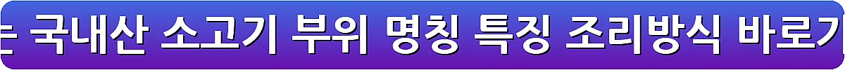 맛있는 국내산 소고기 부위 명칭 특징 조리방식_10