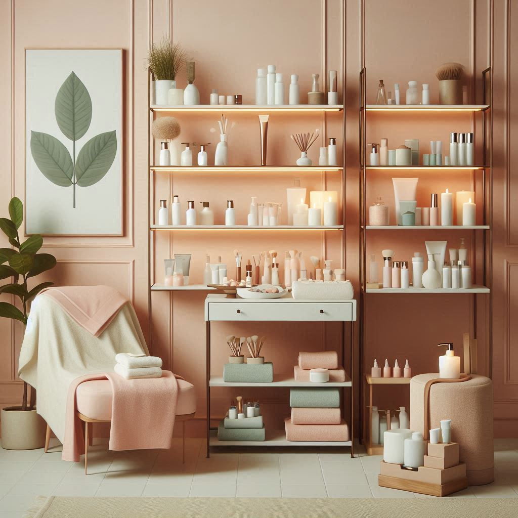 피부,체형관리 샵 배경