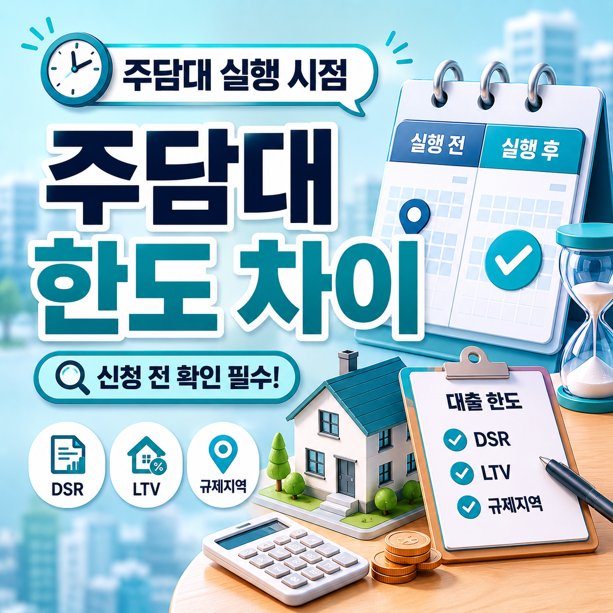 주담대 대출 실행 시점에 따라 한도가 달라지는 경우