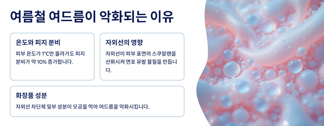 여름철 여드름이 악화되는 이유