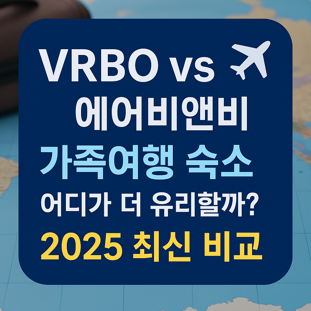VRBO vs 에어비앤비: 가족여행 숙소 어디가 더 유리할까?