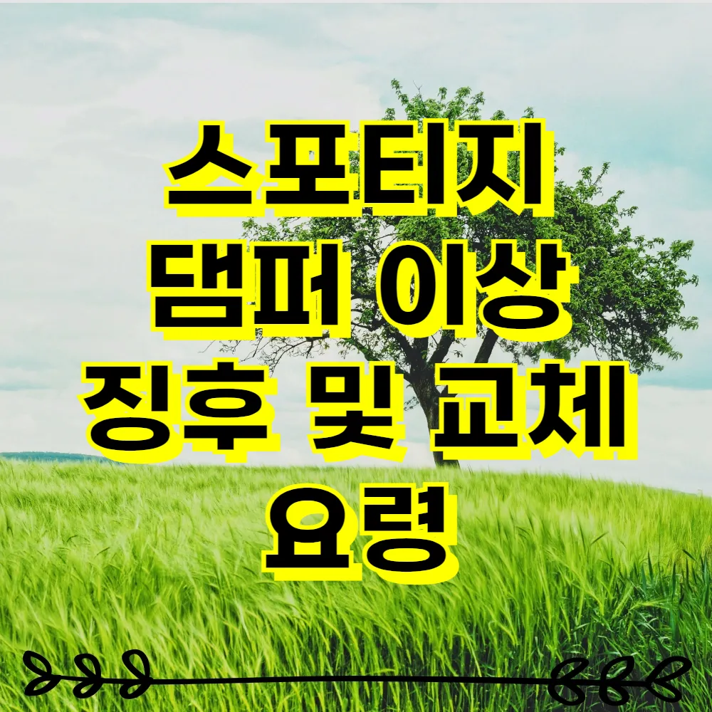 스포티지 댐퍼 이상 징후 및 교체 요령