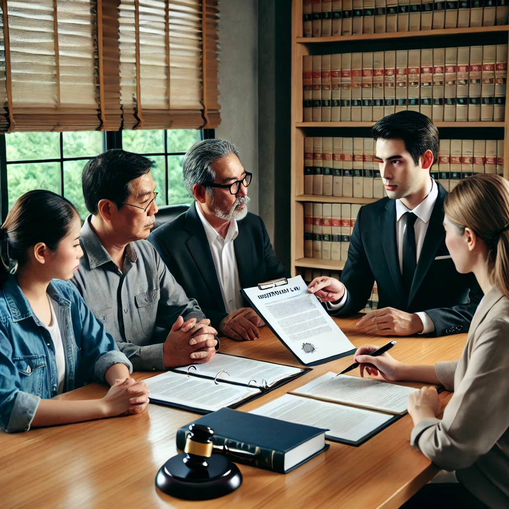 상속 포기나 한정승인을 고민하는 상속인의 모습