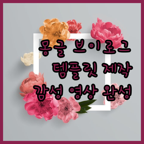 몽글몽글 브이로그 템플릿으로 손쉽게 