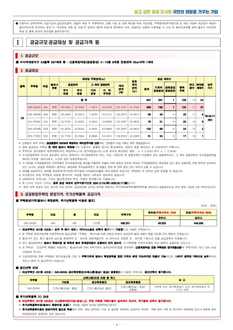 수서 A3 디아크리온 신혼희망타운 줍줍 강남 로또청약 경쟁률 (2024.10.02)