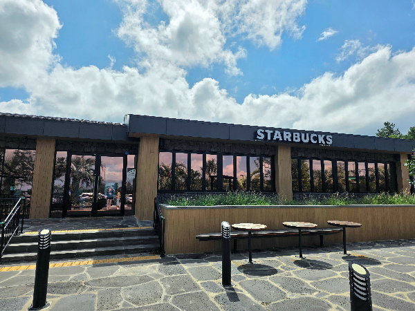 제주 금악 스타벅스 전경, 하늘이 맑다.