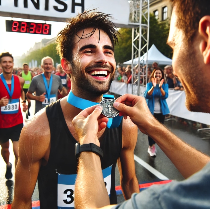 마라톤 완주 시상 이미지