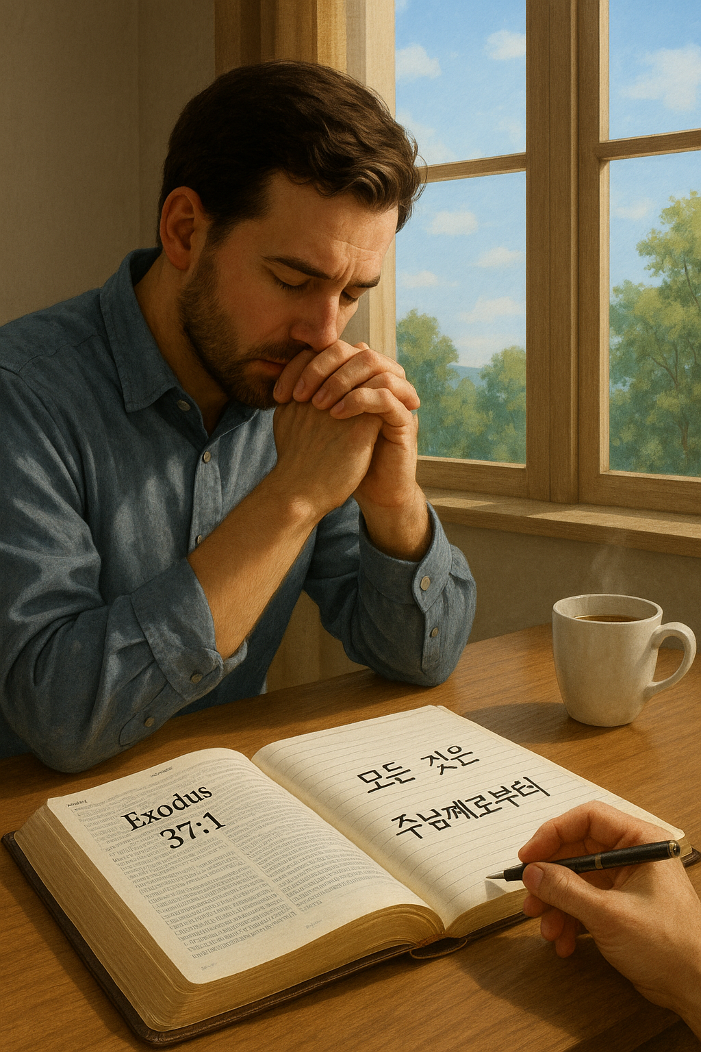 출 37:1 말씀을 보며&amp;#44; 하나님께로부터 은혜를 받고 누리며 하나님께서 주시는 지혜와 지식을 따라 깊은 은혜 가운데 살아가는 자가 되길 간절히 기도합니다. 주여&amp;#44; 제가 행하는 모든 것들이 하나님께로부터 온 것임을 기억하며 살하가는 하루가 되는 모습입니다.