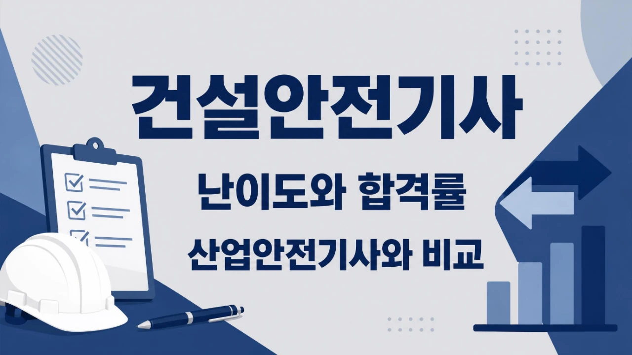 건설안전기사 난이도와 산업안전기사 비교 핵심을 정리한 대표 이미지