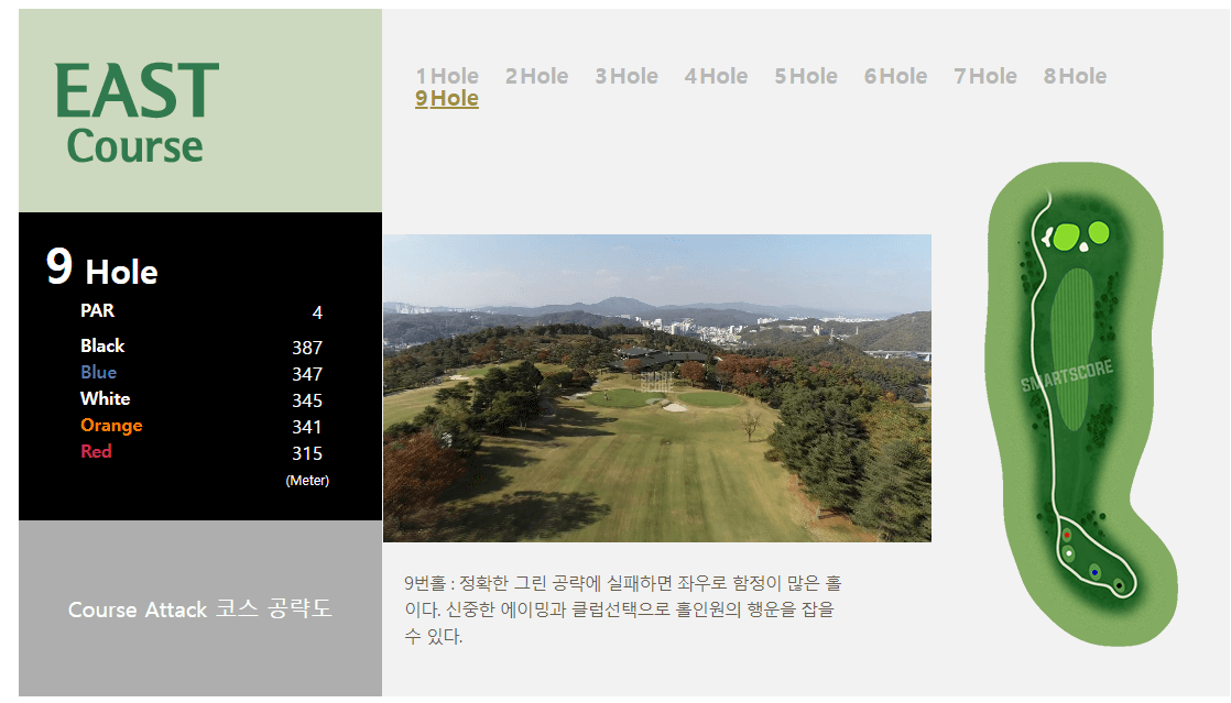 은화삼 CC 동코스 공략도 09