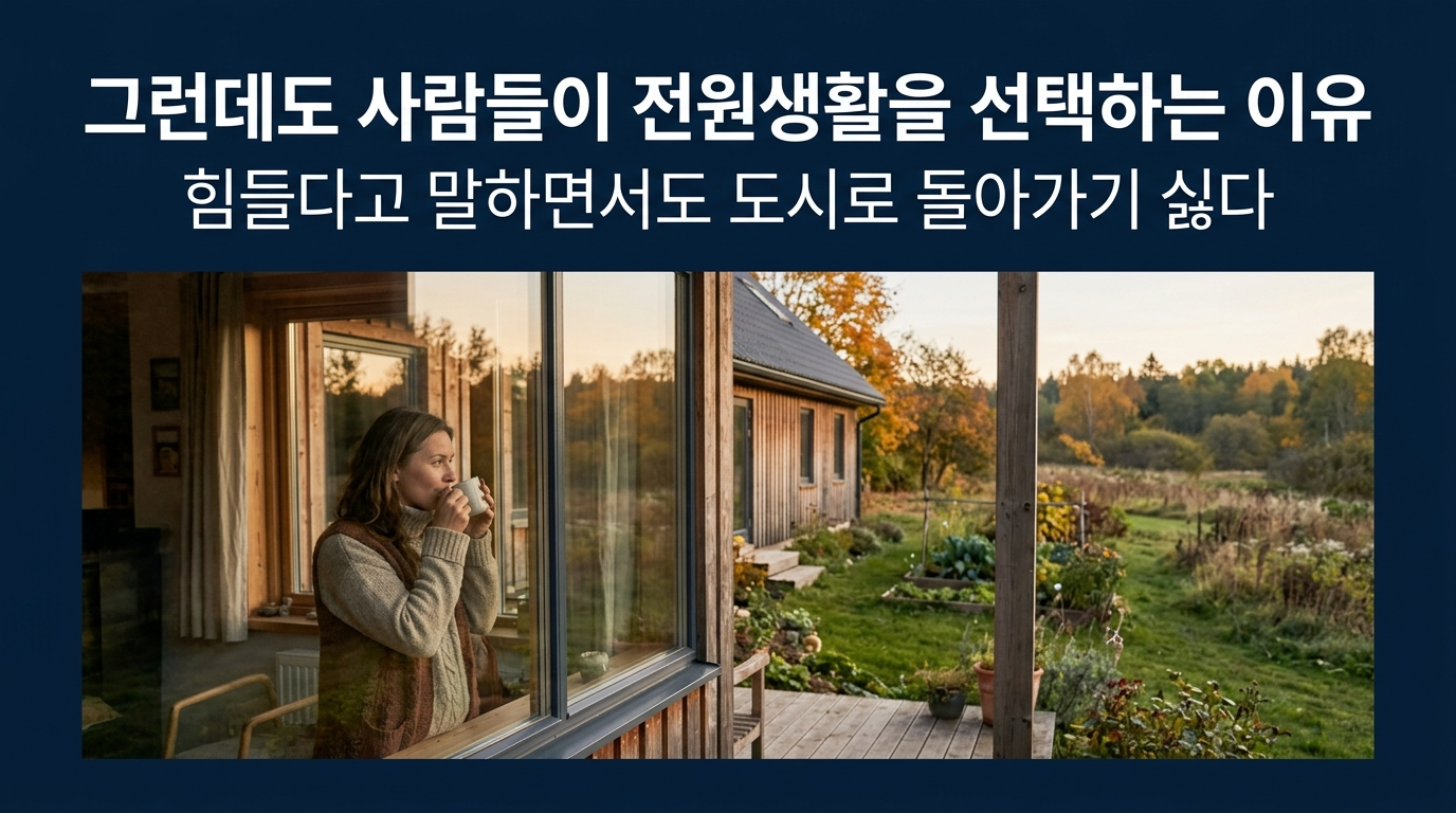 힘들어도 도시로 다시 돌아가기 싫은 이유